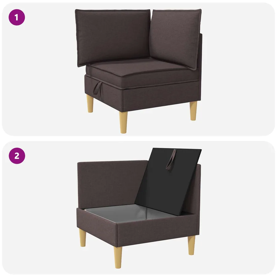 Sofa avec rangement Tissu - 9