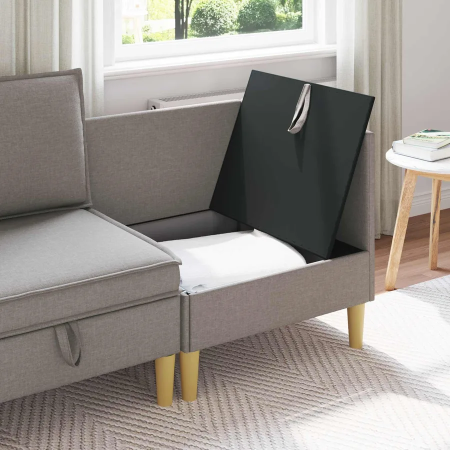 Sofa avec rangement Tissu - 3