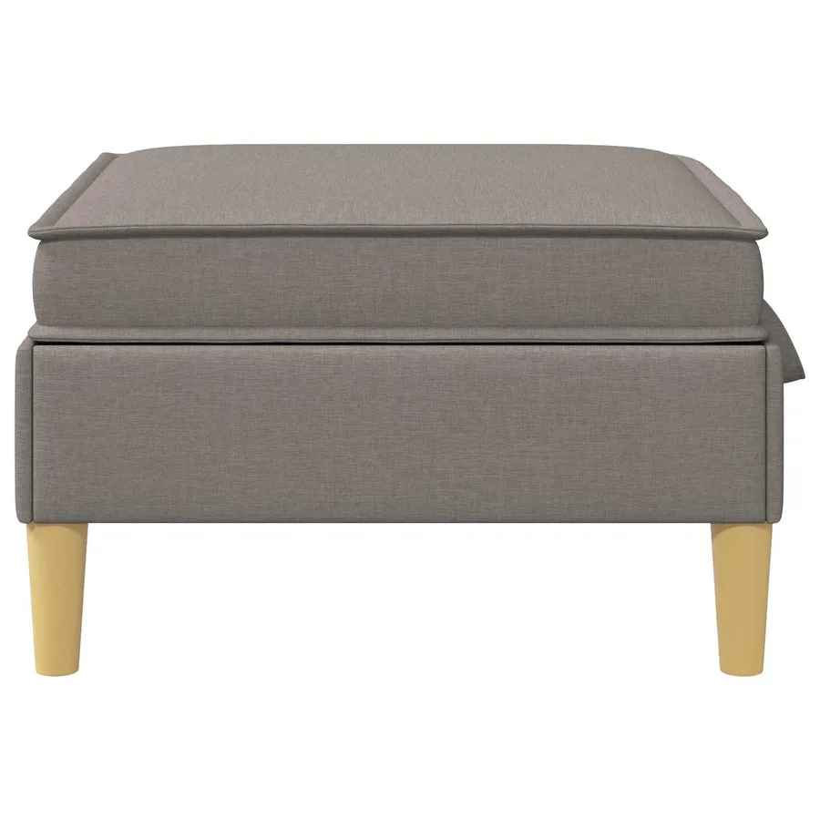 Pouf avec Rangement Taupe Tissu - 5