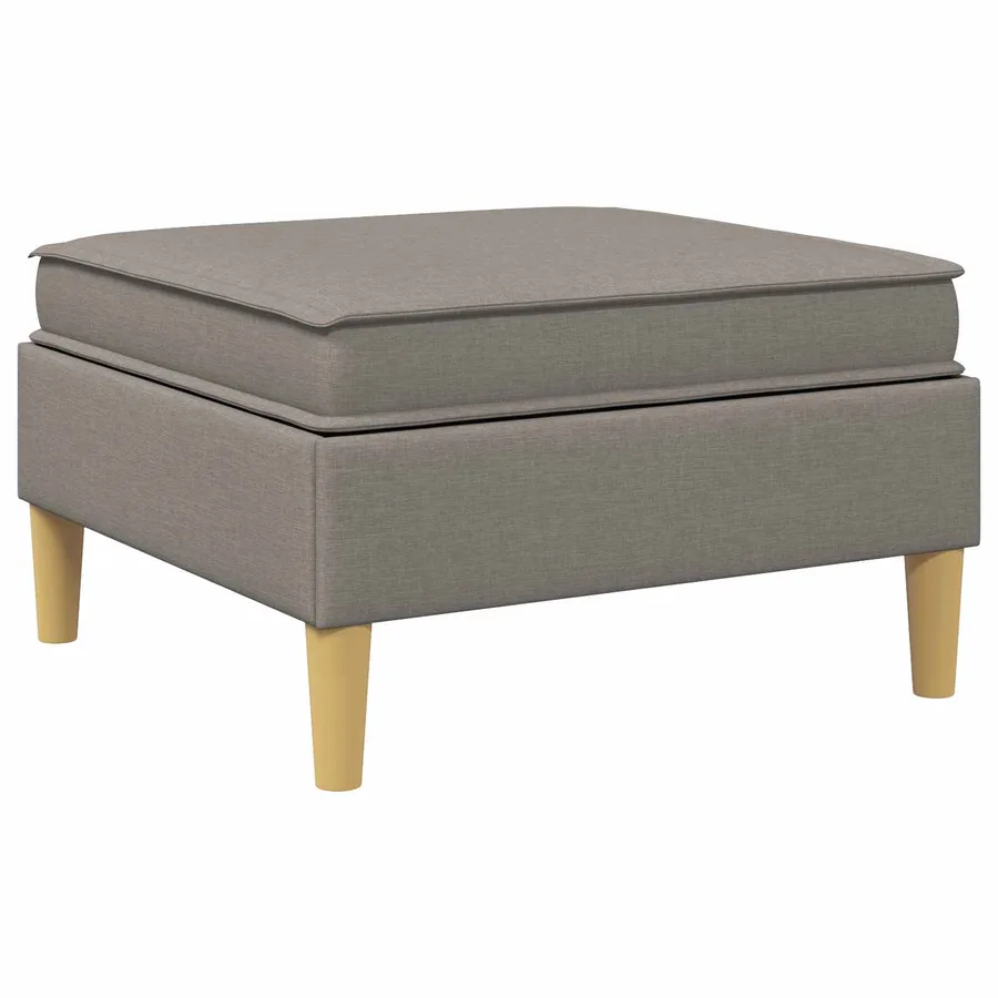 Pouf avec Rangement Taupe Tissu - 6
