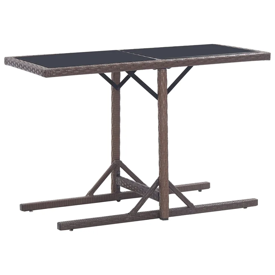 Ensemble à manger de jardin 3 pcs Marron - 10