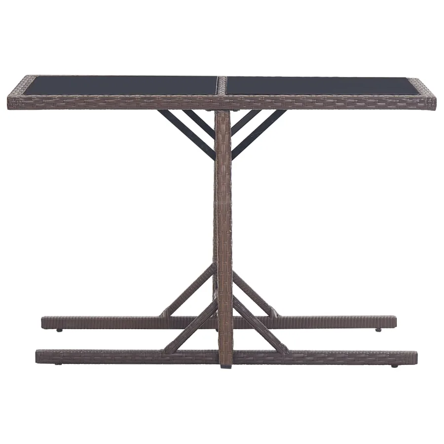 Ensemble à manger de jardin 3 pcs Marron - 11