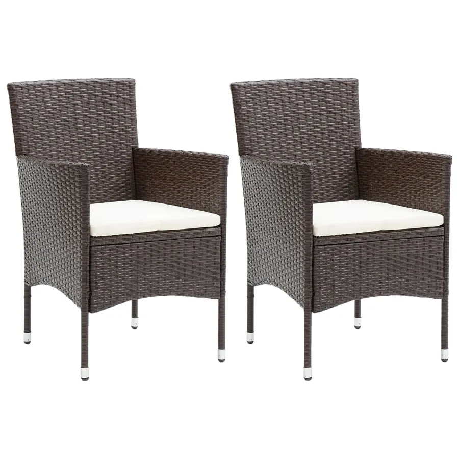 Ensemble à manger de jardin 3 pcs Marron - 3