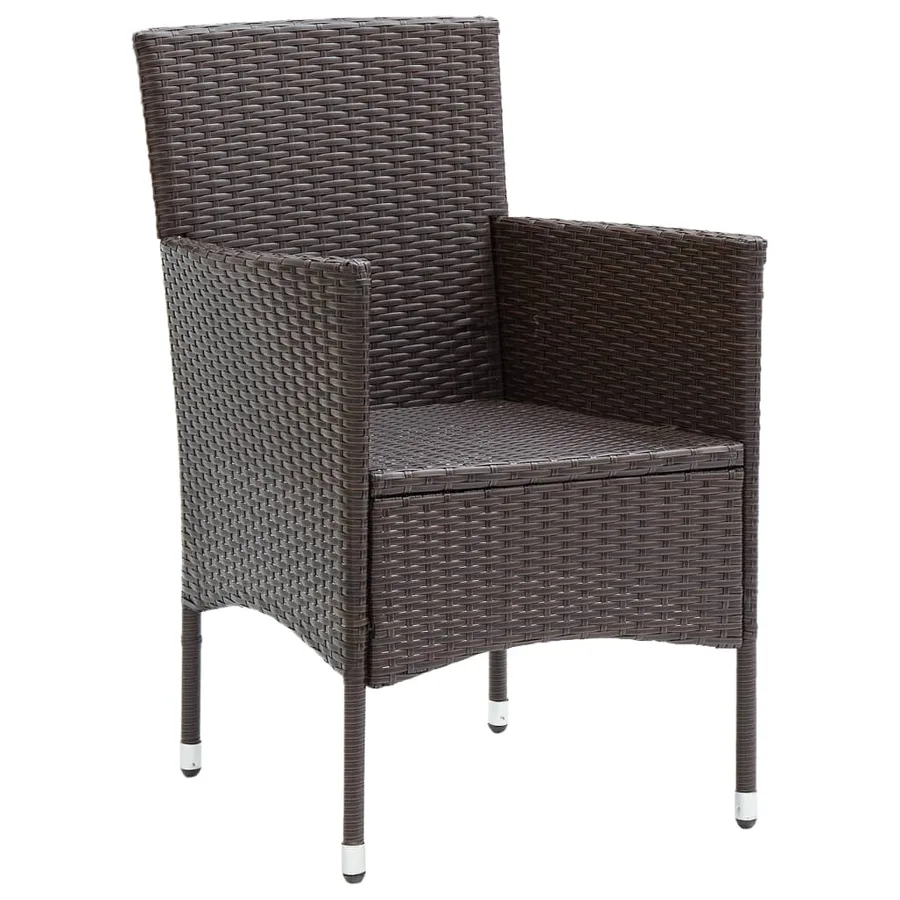 Ensemble à manger de jardin 3 pcs Marron - 5