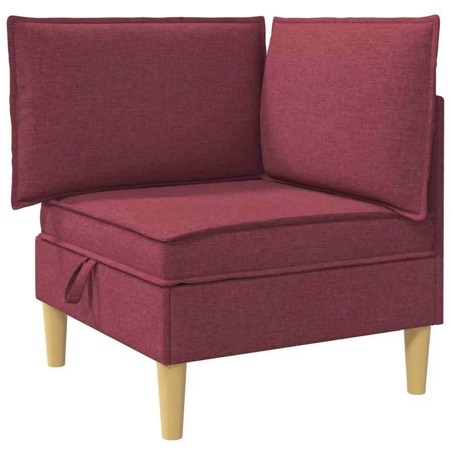 Canapé modulaire avec rangement 4 pcs Bordeaux Tissu - 4