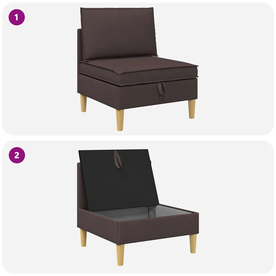 Sofa avec rangement Tissu - 9