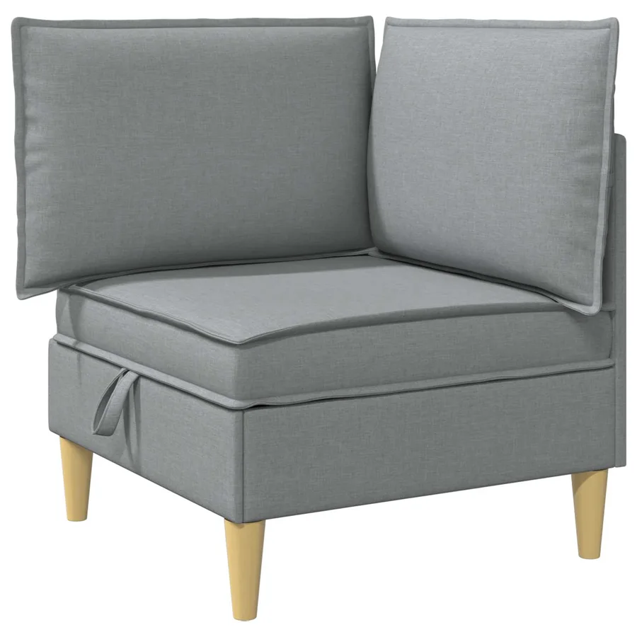 Canapé modulaire avec rangement 6 pcs Gris clair Tissu - 4