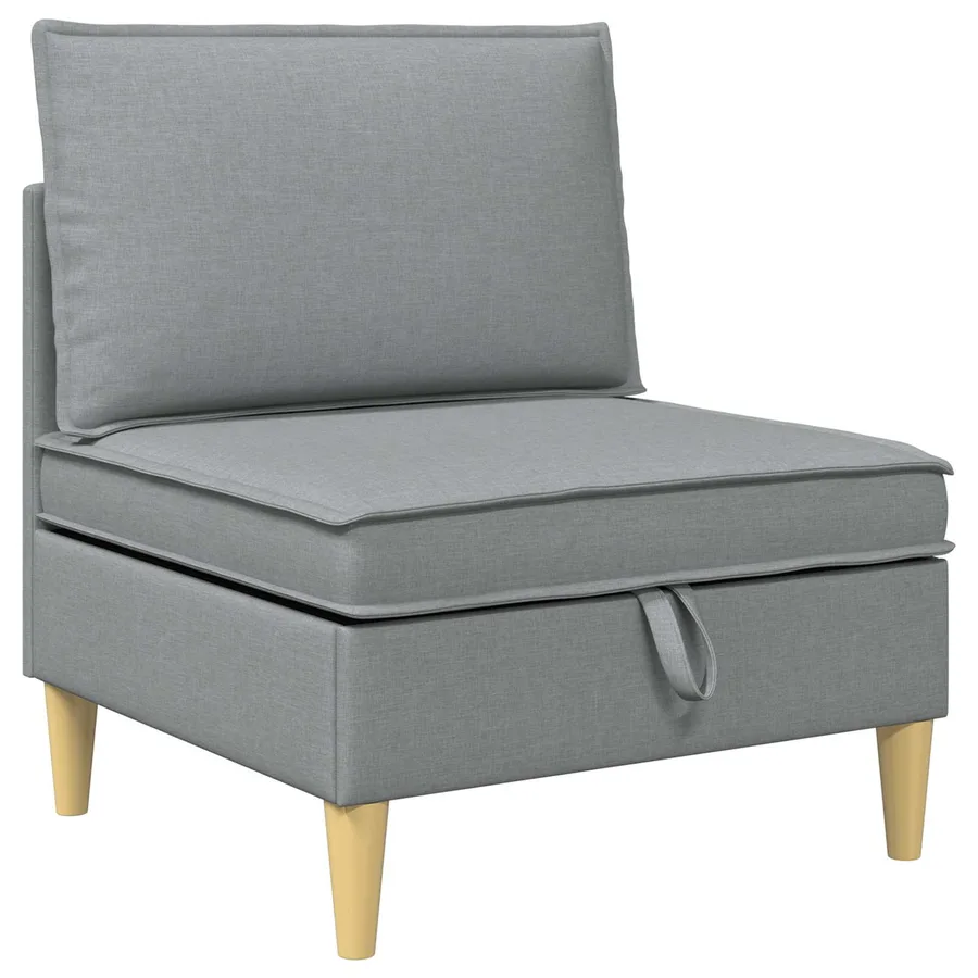 Canapé modulaire avec rangement 6 pcs Gris clair Tissu - 5