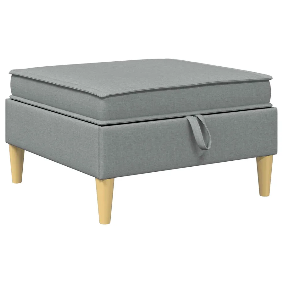 Canapé modulaire avec rangement 6 pcs Gris clair Tissu - 6