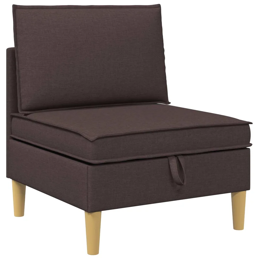 Canapé modulaire avec rangement 5 pcs Marron foncé Tissu - 5