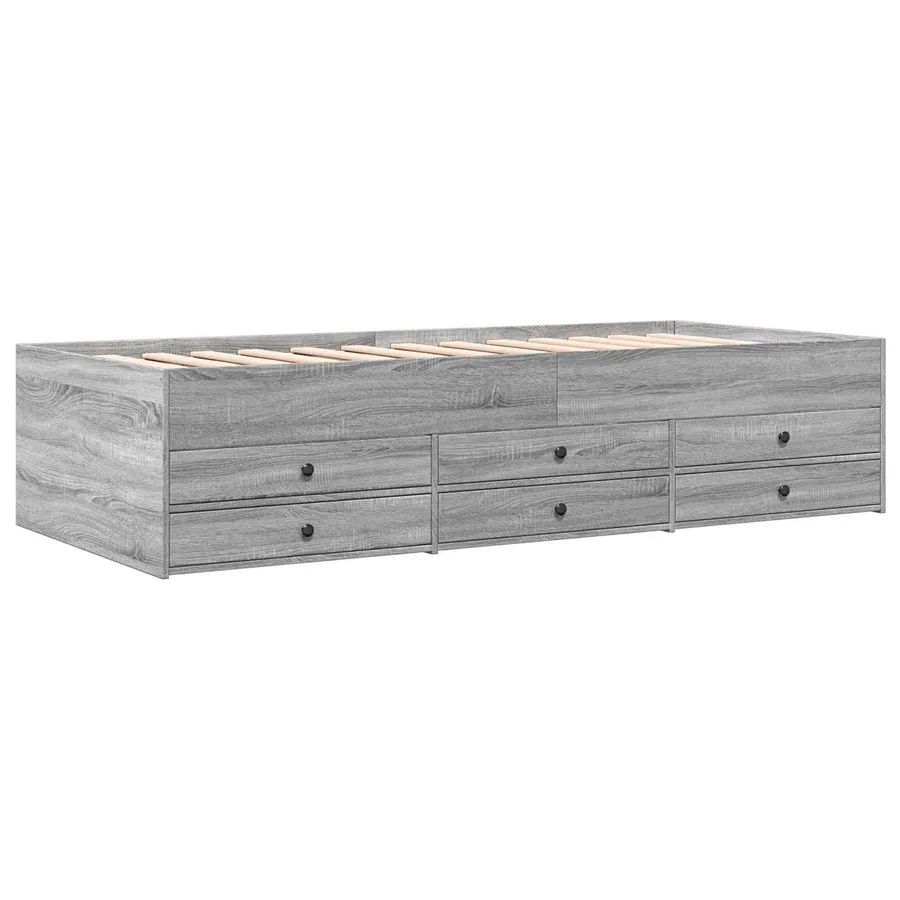 Cadre de lit avec rangement avec tiroir Sonoma gris 80 x 200 cm - 3