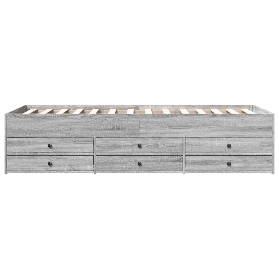 Cadre de lit avec rangement avec tiroir Sonoma gris 80 x 200 cm - 5