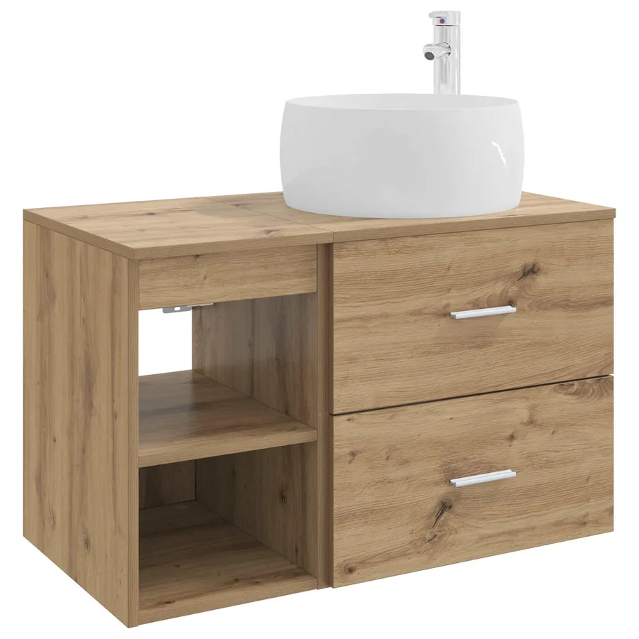 Ensemble de mobilier de salle de bain 2 pc Chêne artisanal - 2