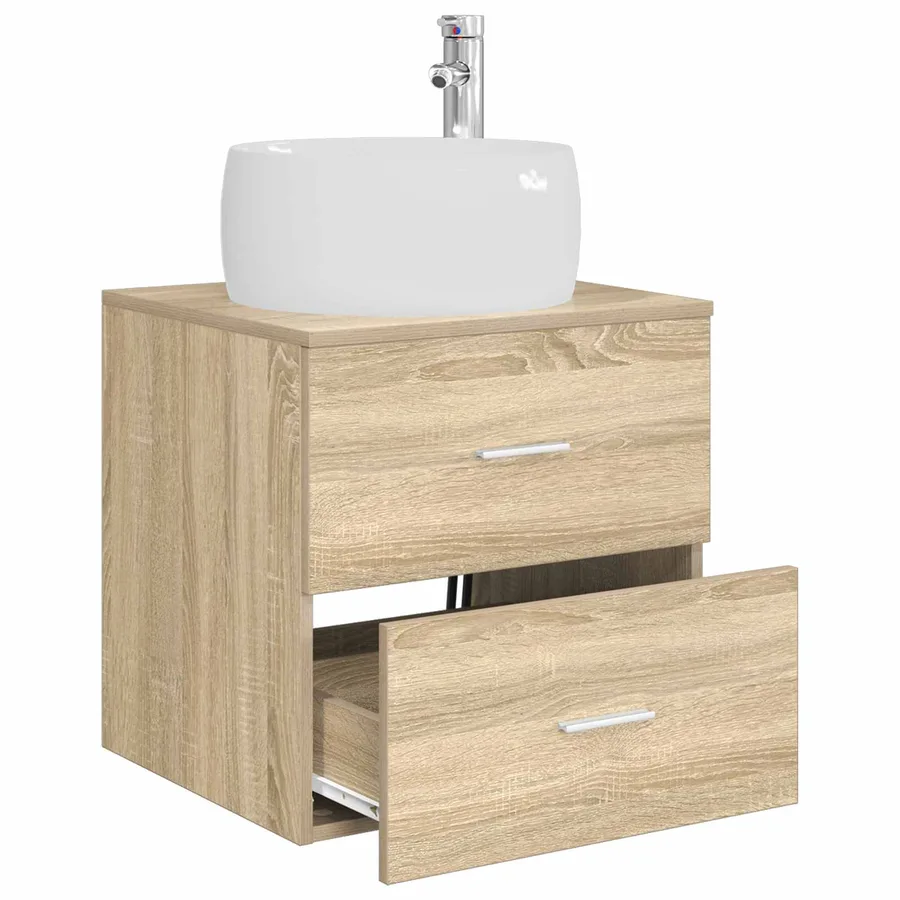 Vanité de lavabo mural Chêne Sonoma 49,5 x 44,5 x 66 cm - 3
