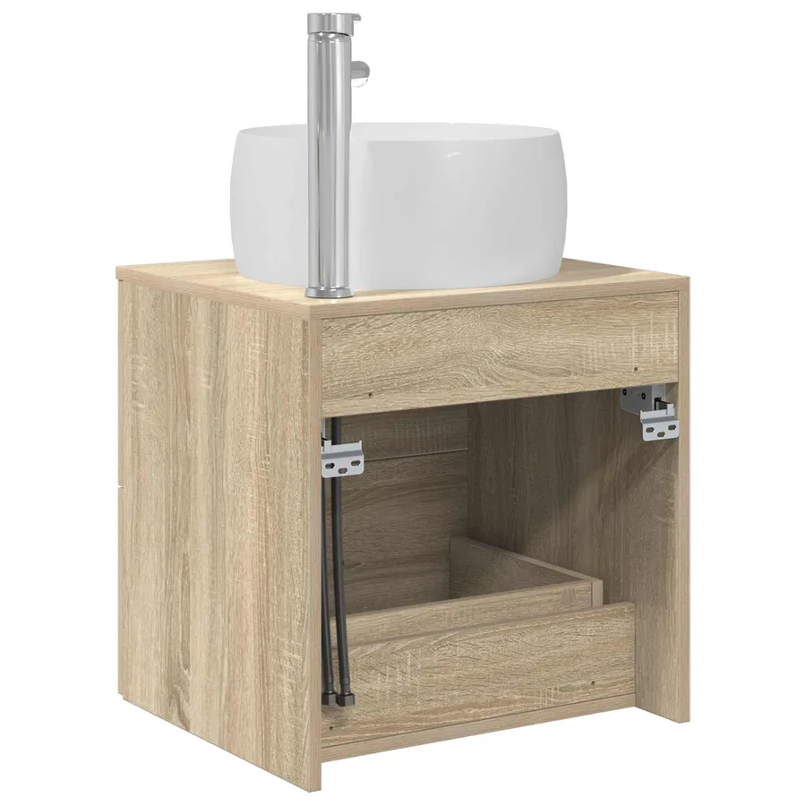 Vanité de lavabo mural Chêne Sonoma 49,5 x 44,5 x 66 cm - 5