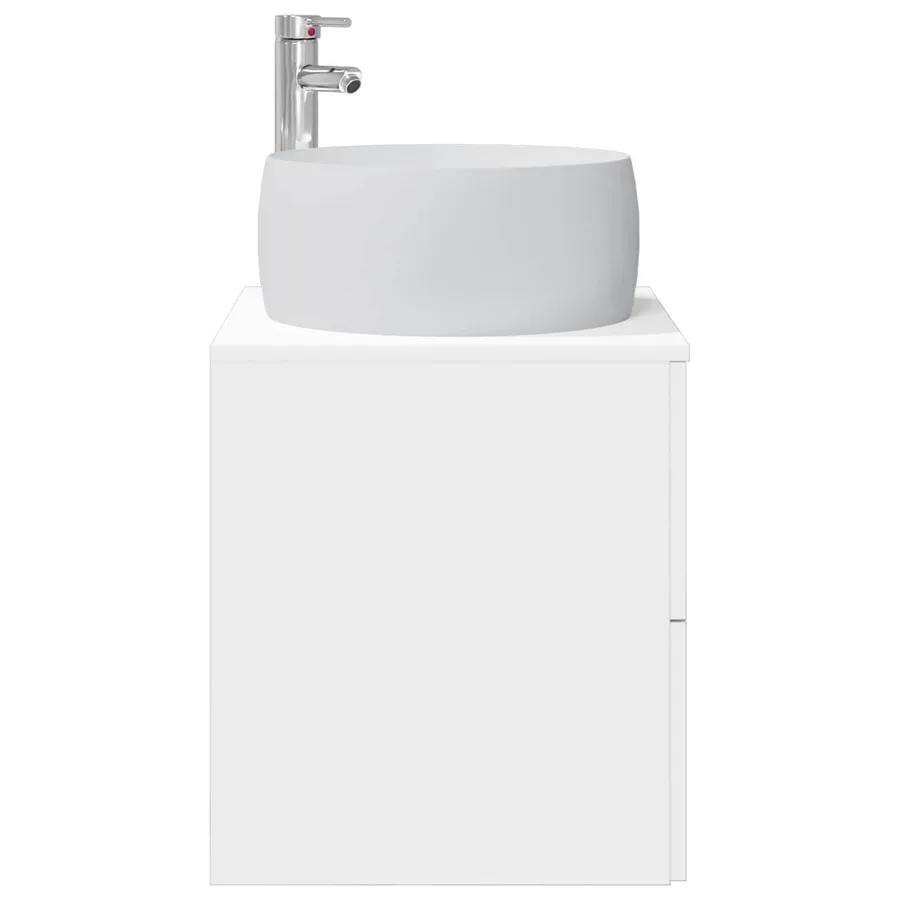 Vanité de lavabo mural Blanc 49,5 x 44,5 x 66 cm - 4
