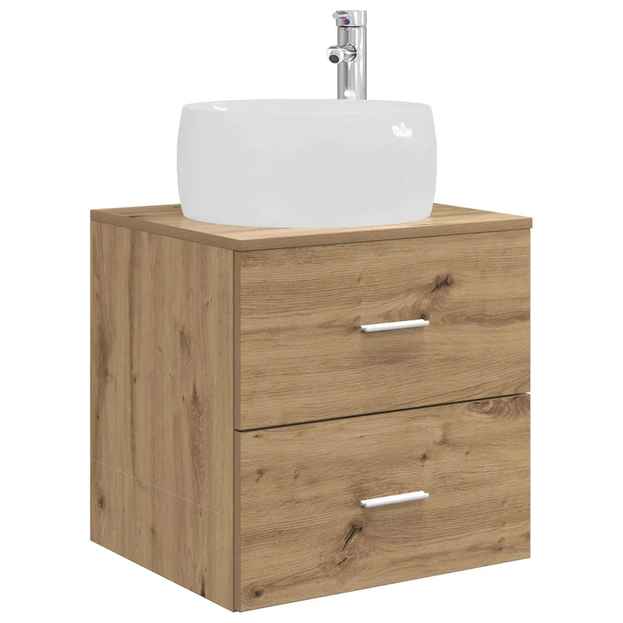 Ensemble de mobilier de salle de bain 5 pc Chêne artisanal - 5