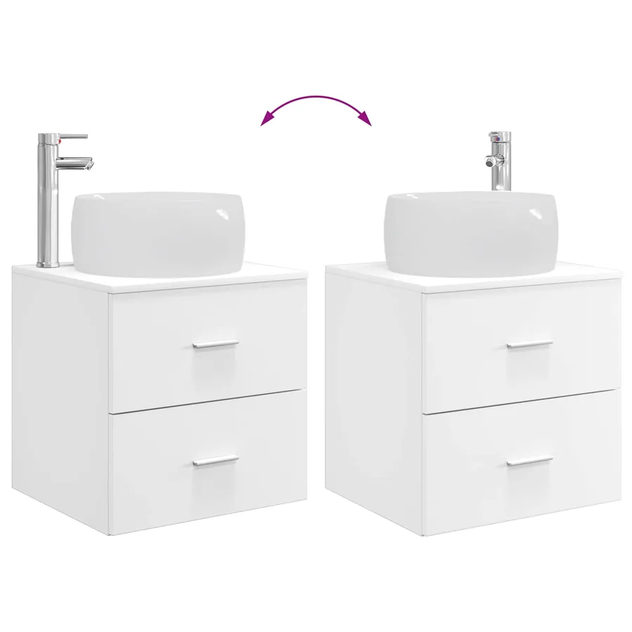 Ensemble de mobilier de salle de bain 5 pcs Blanc - 13