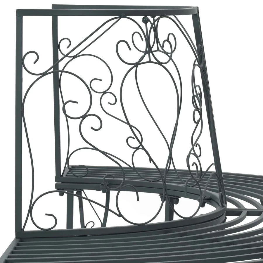 Banc d'Arbre 4-Nombre de places 160 x 80 x 89 cm Acier - 5