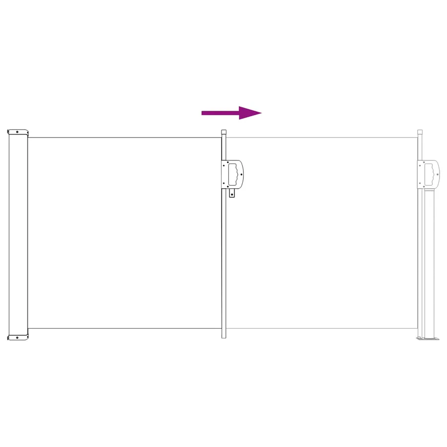 Store latéral rétractable Sable 300 x 100 cm Polyester - 6