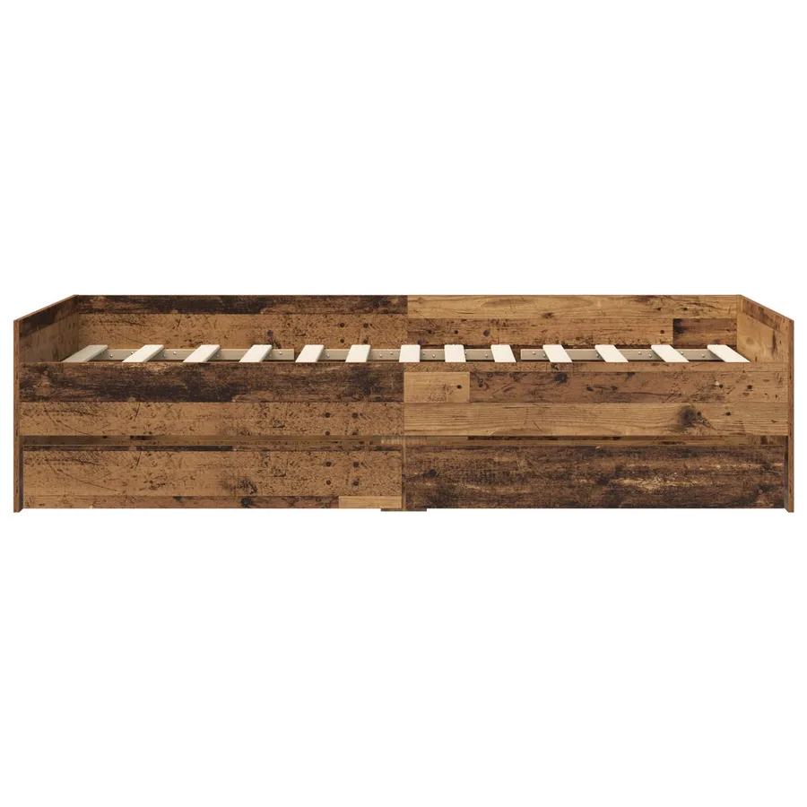 Cadre de lit avec rangement Bois ancien 80 x 200 cm - 5