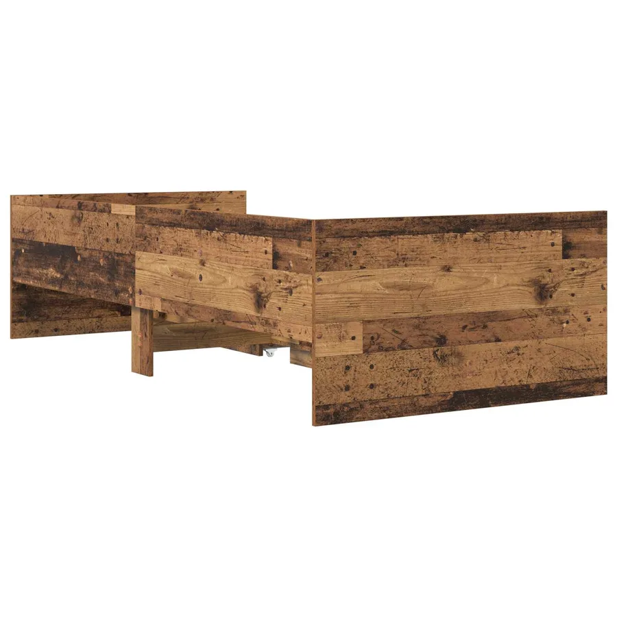 Cadre de lit avec rangement Bois ancien 80 x 200 cm - 6