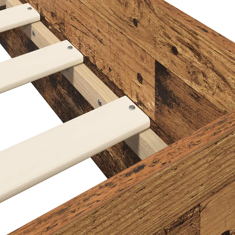 Cadre de lit avec rangement Bois ancien 80 x 200 cm - 7