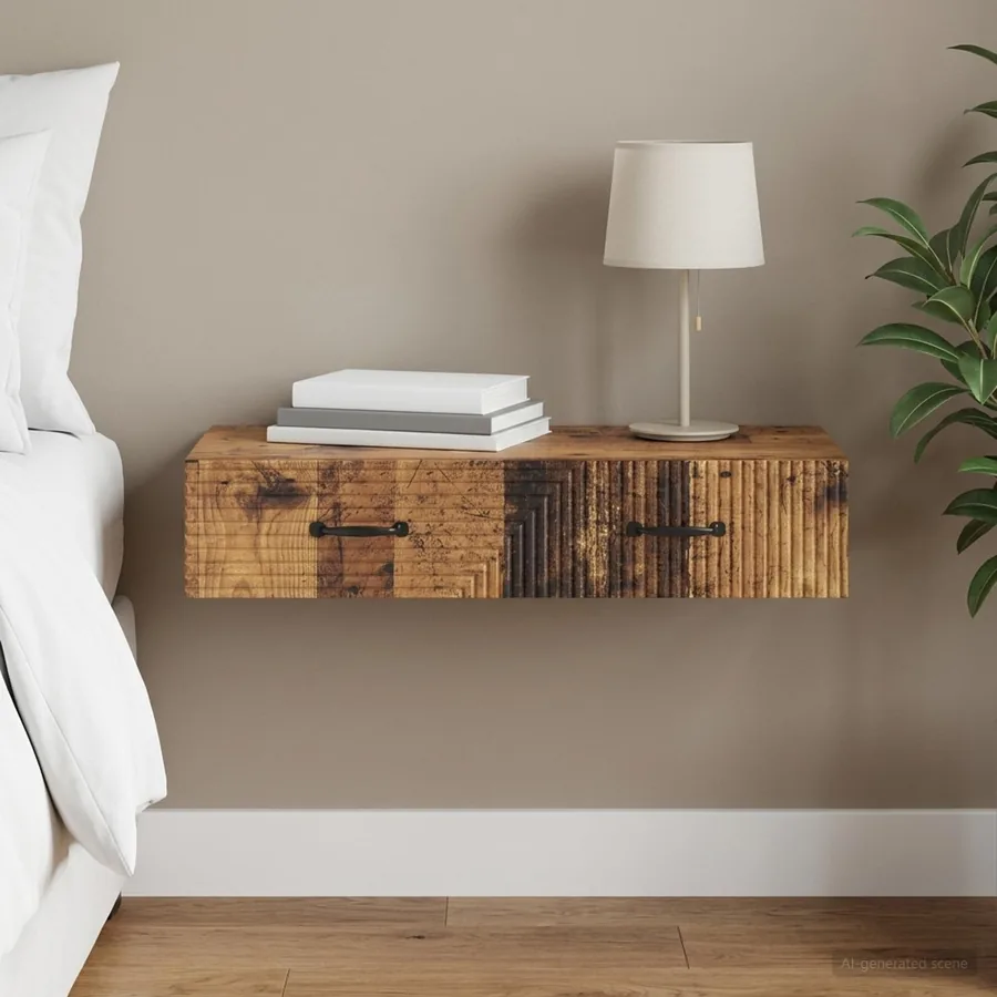 Table d'appoint murale Bois ancien 87,5 x 34,5 x 17 cm