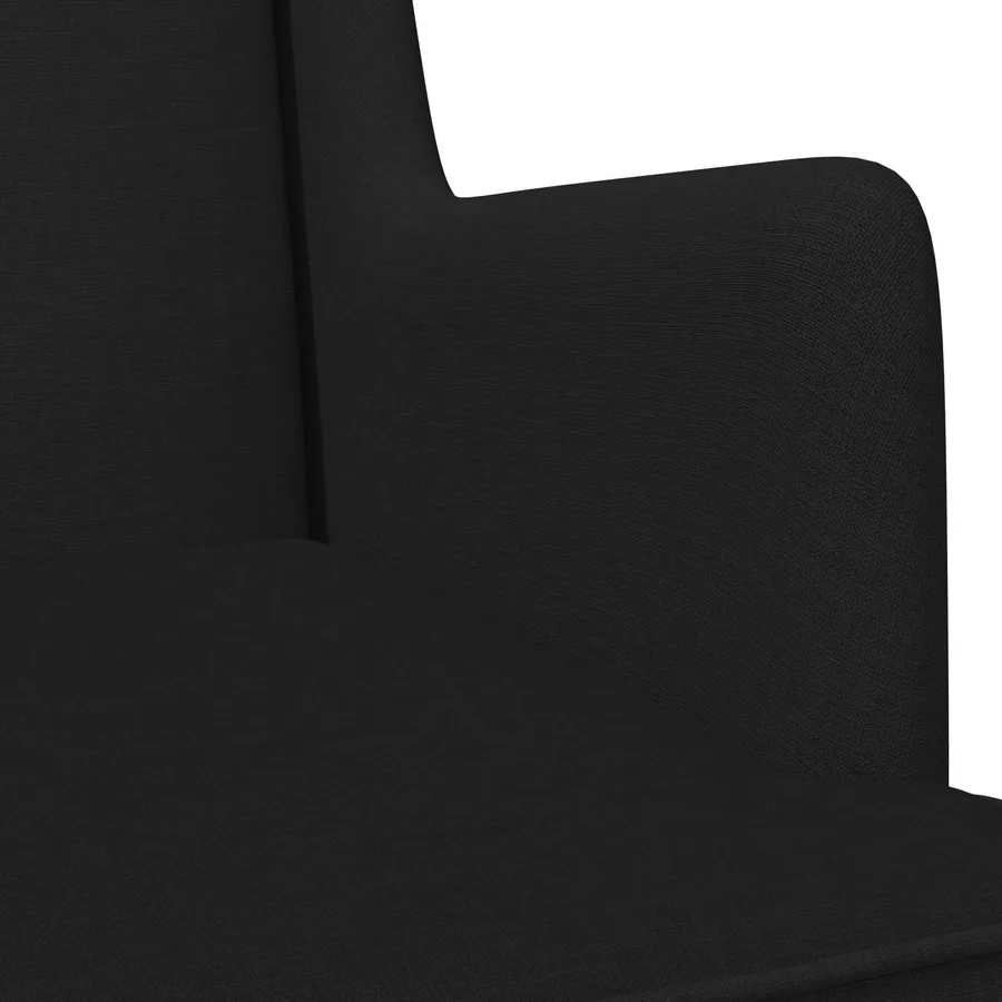 Chaise à bascule Noir 62 x 80 x 85 cm tissu - 7