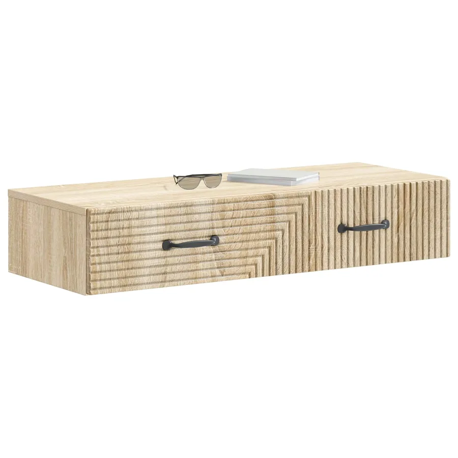 Table d'appoint murale Chêne Sonoma 87,5 x 34,5 x 17 cm - 3