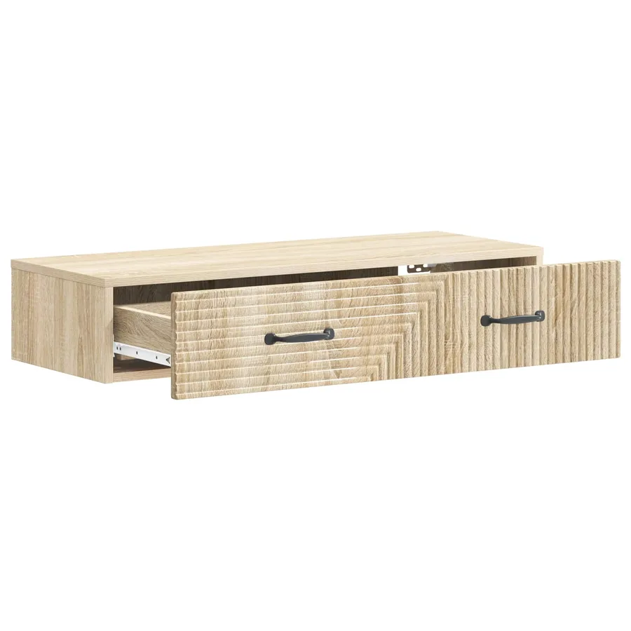Table d'appoint murale Chêne Sonoma 87,5 x 34,5 x 17 cm - 4