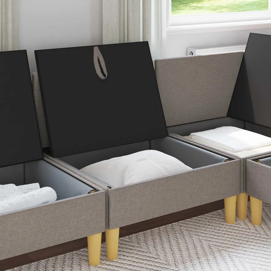 Sofa avec rangement Tissu - 3