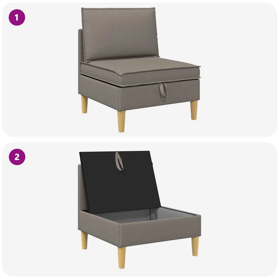 Sofa avec rangement Tissu - 9