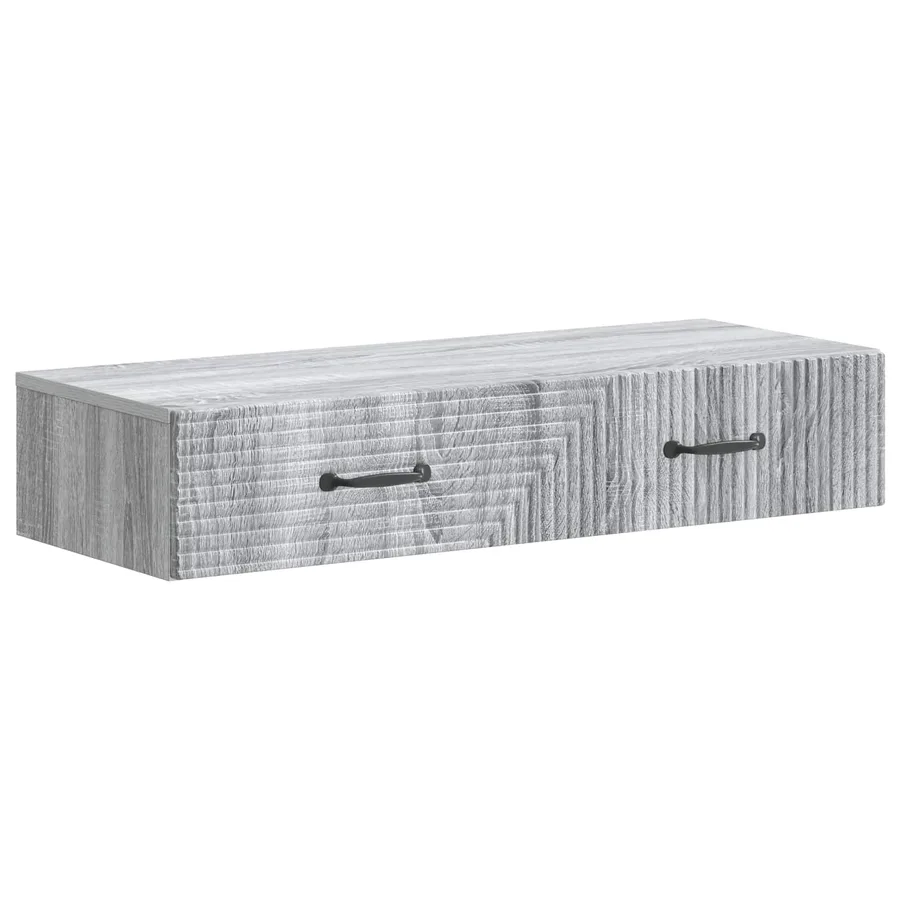 Table d'appoint murale Sonoma gris 87,5 x 34,5 x 17 cm - 2