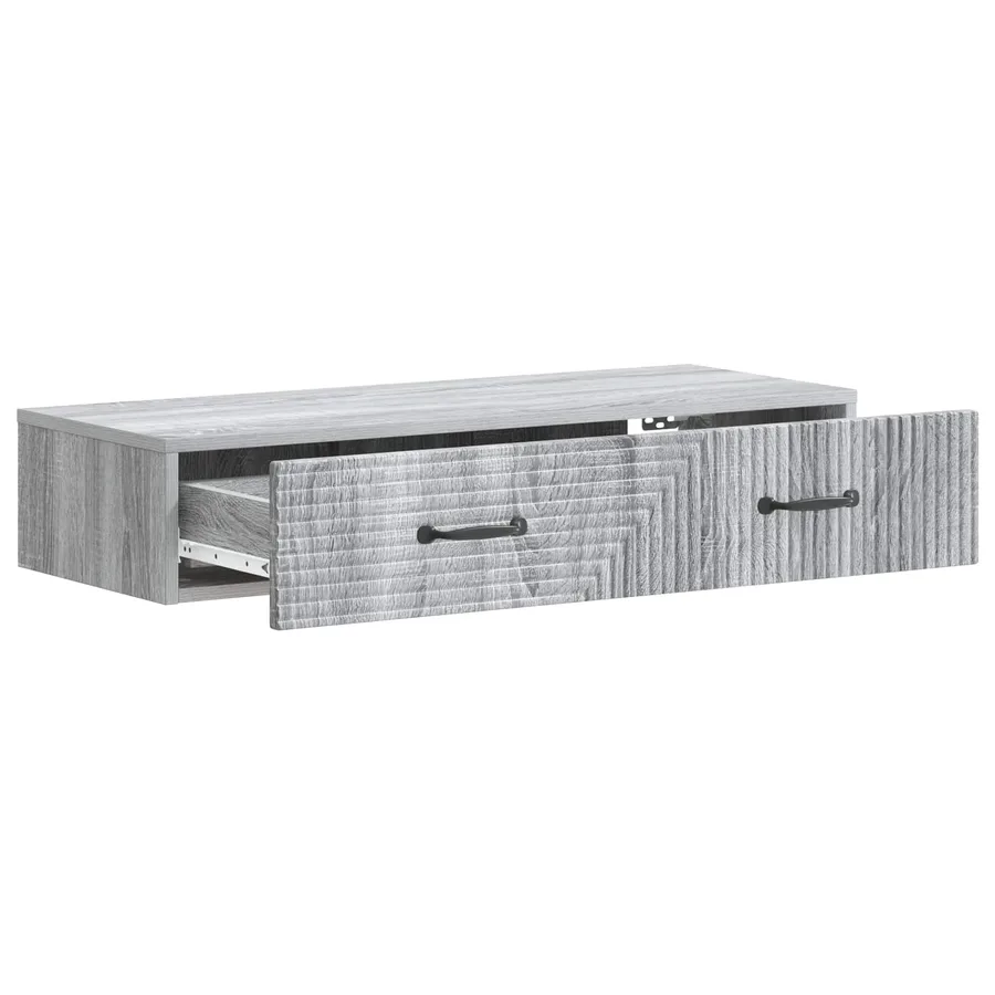 Table d'appoint murale Sonoma gris 87,5 x 34,5 x 17 cm - 4