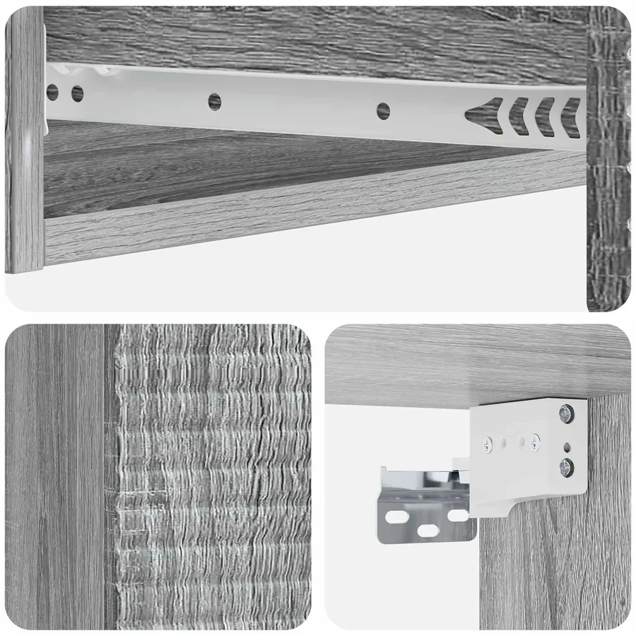 Table d'appoint murale Sonoma gris 87,5 x 34,5 x 17 cm - 8