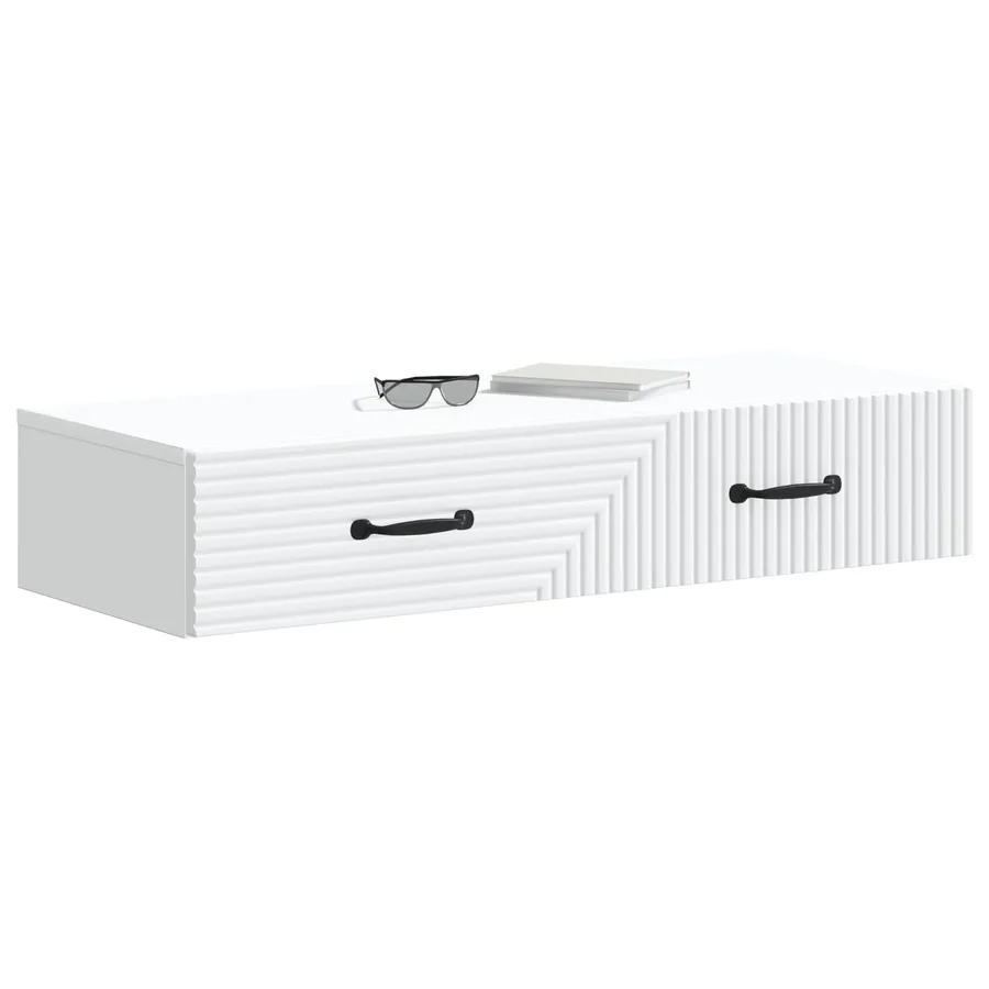 Table d'appoint murale Blanc 87,5 x 34,5 x 17 cm - 3