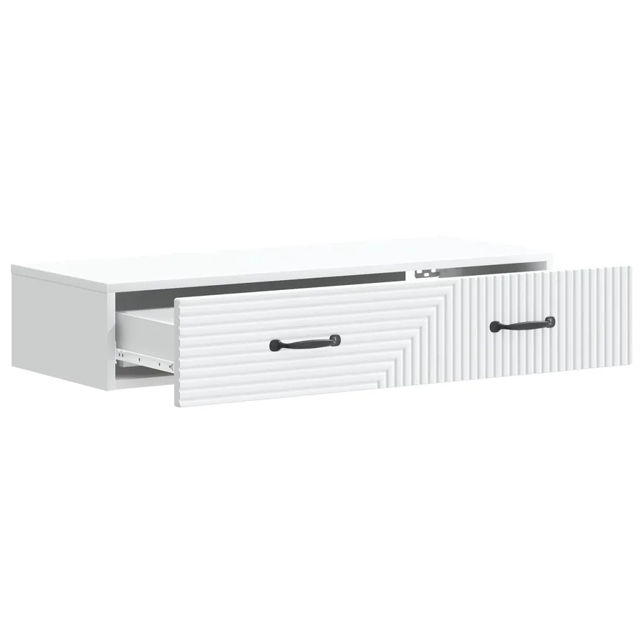 Table d'appoint murale Blanc 87,5 x 34,5 x 17 cm - 4
