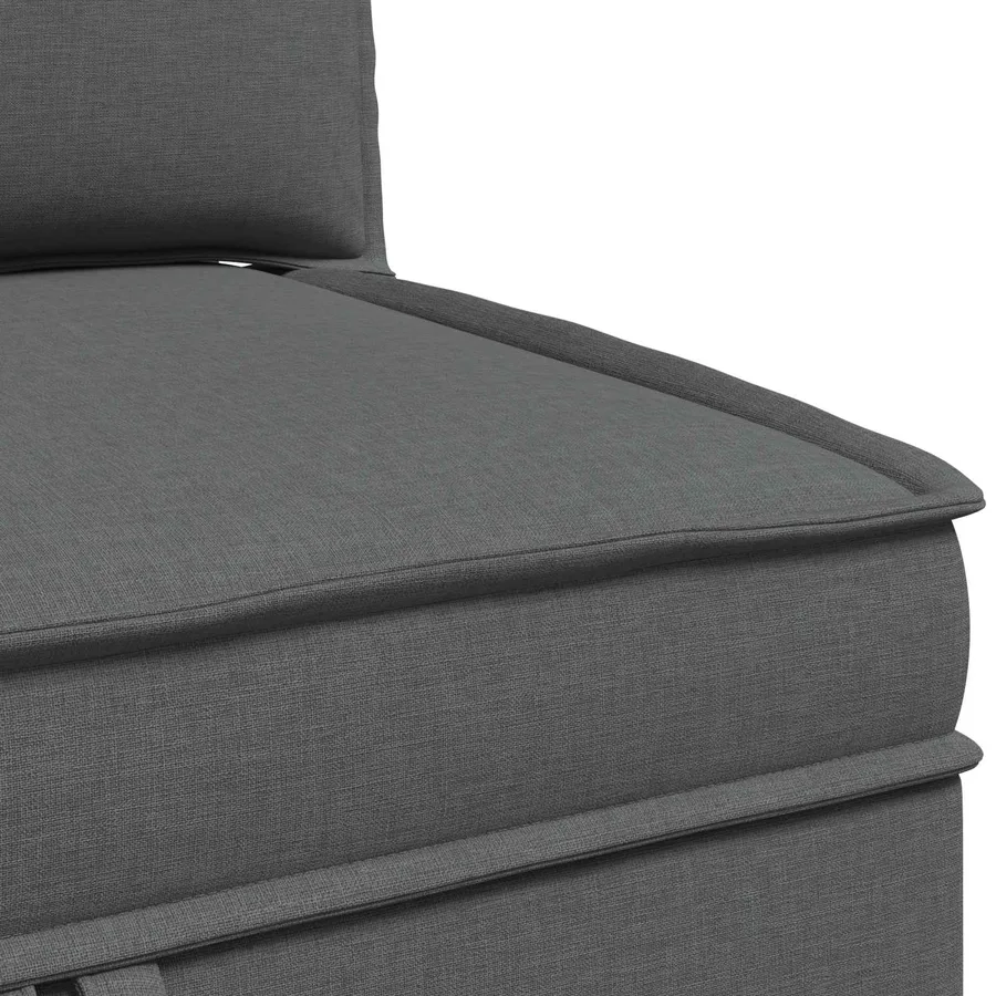 Canapé modulaire avec rangement 4 pcs Gris foncé Tissu - 9