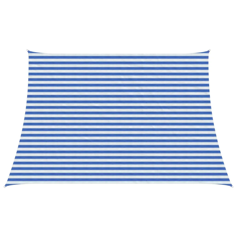 Voile d'ombre Bleu et Blanc 3 / 4 x 3 m HDPE
