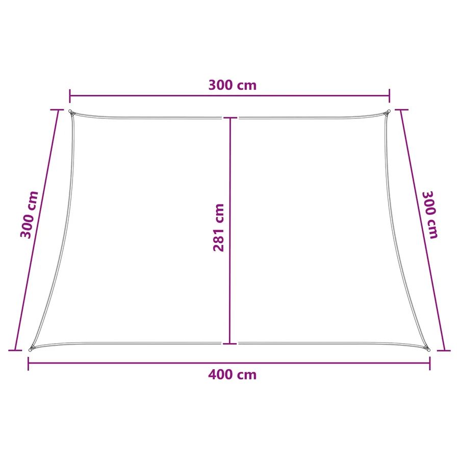 Voile d'ombre Bleu et Blanc 3 / 4 x 3 m HDPE - 8