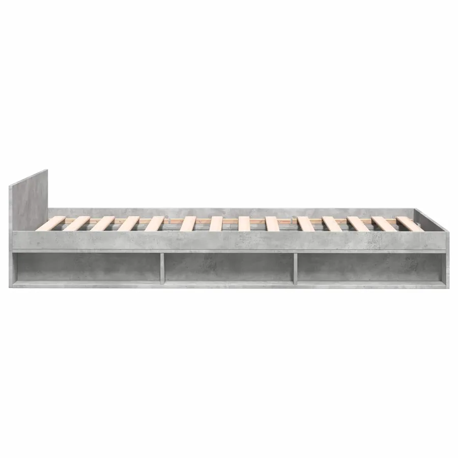 Cadre de lit avec rangement avec tiroir Gris béton 80 x 200 cm - 5