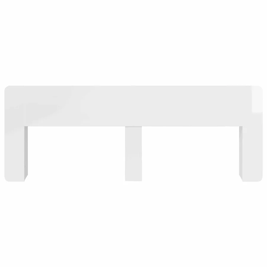 Cabinet de Tête de Lit Blanc brillant Bois d'ingénierie - 5
