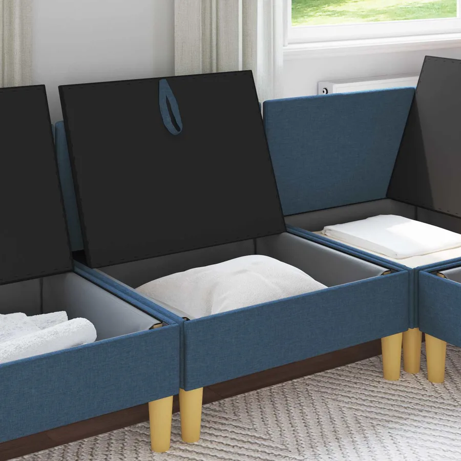 Sofa avec rangement Tissu - 3