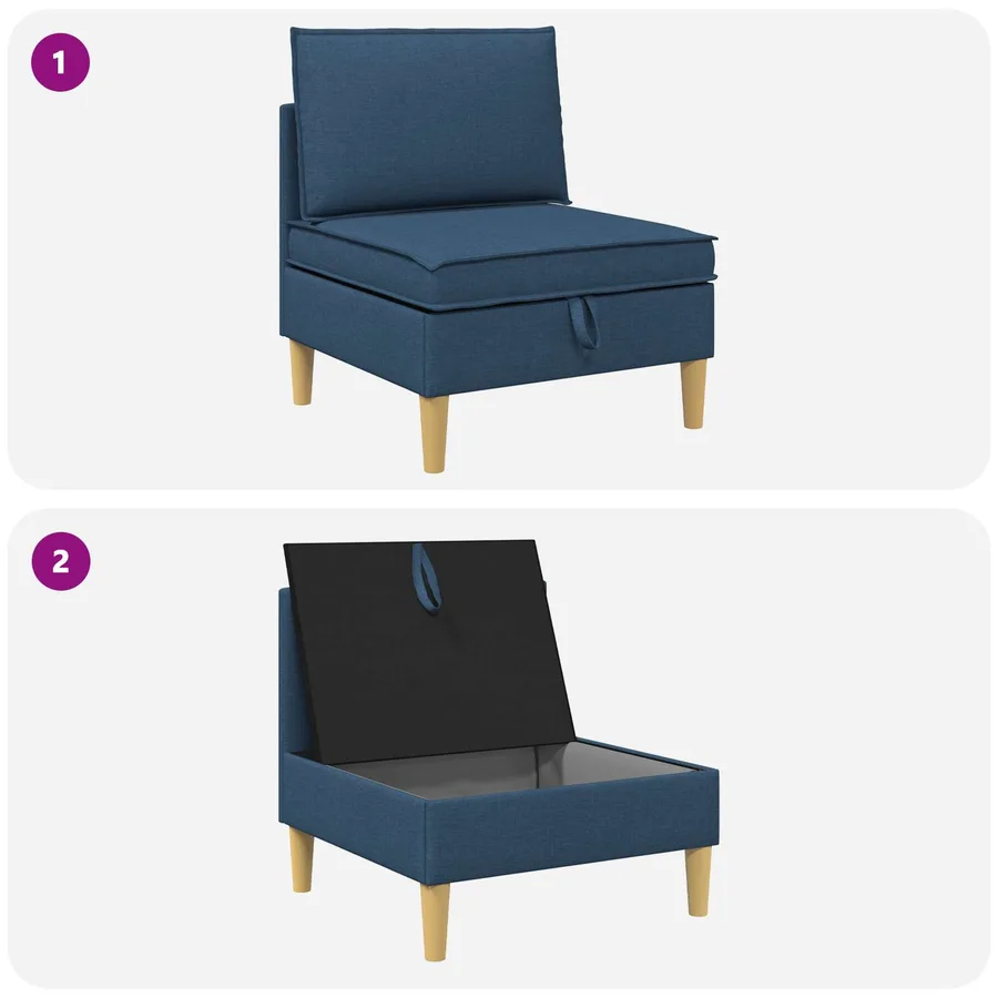 Sofa avec rangement Tissu - 9