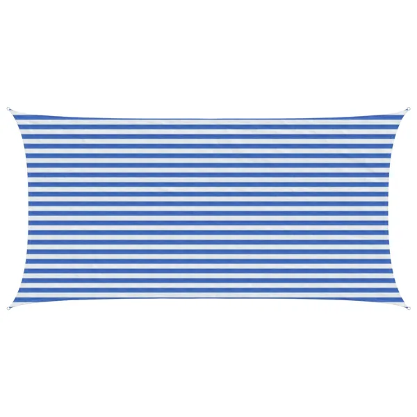Voile d'ombre Bleu et Blanc 2,5 x 5 m HDPE