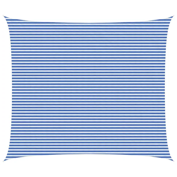Voile d'ombre Bleu et Blanc 6 x 8 m HDPE