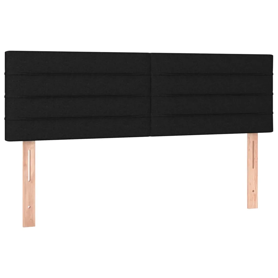 Sommier à lattes de lit avec matelas Noir 140x190 cm Tissu - 6
