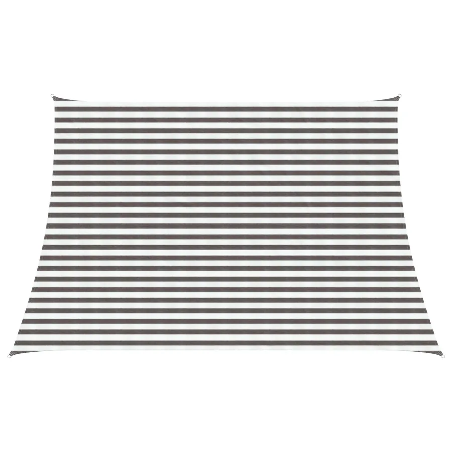Voile d'ombre Gris clair et blanc 3 / 4 x 3 m HDPE