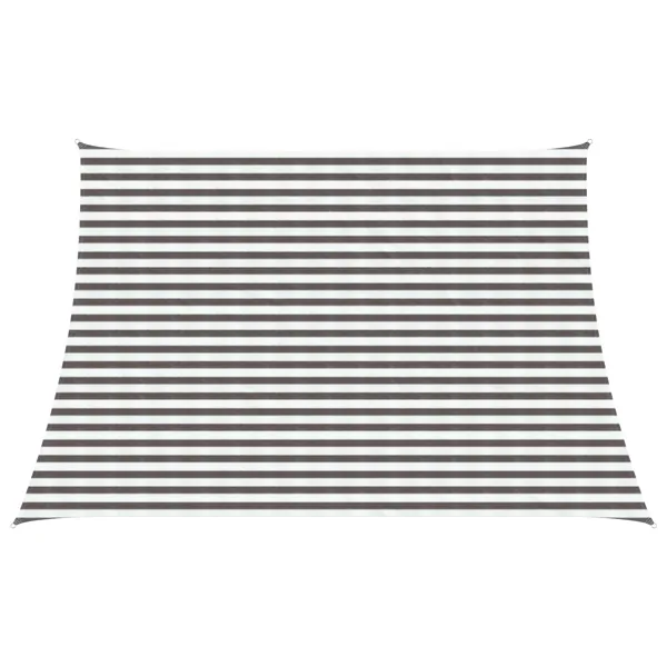 Voile d'ombre Gris clair et blanc 3 / 4 x 3 m HDPE